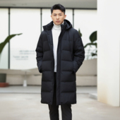 新款 男装 无缝羽绒大衣过膝长款 优冬季 羽绒服外套保暖 470079