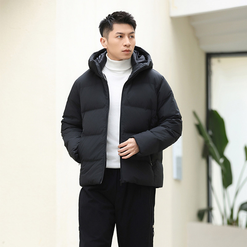 优家冬无缝羽绒服男短款