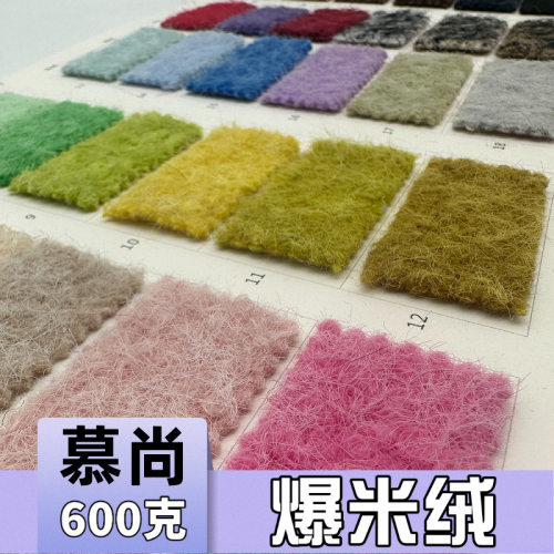 爆米绒600G呢料双色新款高档秋冬时尚男女装呢绒大衣外套包包面料