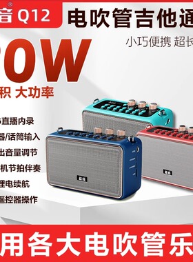 蓝音q12音箱电吹管萨克斯笛子电吉他弹唱K歌直播户外便携乐器音响