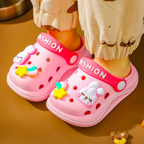 包头护脚儿童洞洞鞋夏季轻便防滑