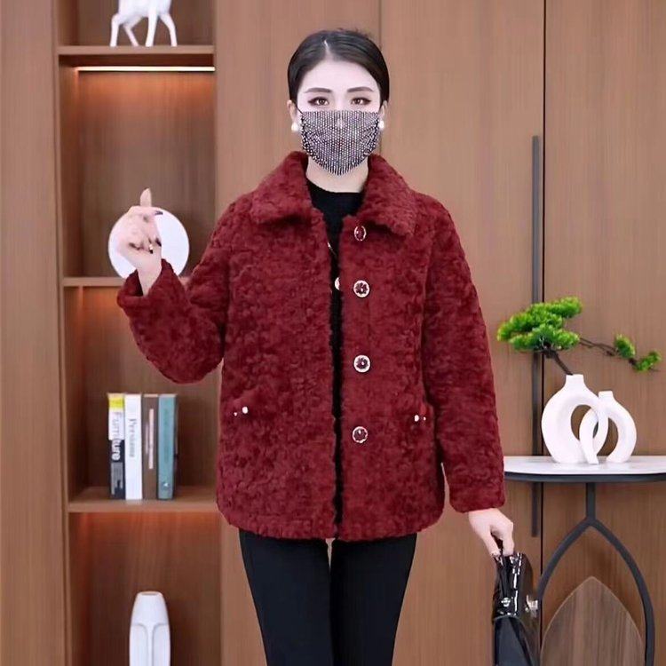 妈妈棉袄外套女士秋冬装2025新款爆款皮毛一体棉衣小个子加厚棉服,女装/女士精品,中老年女装,淘宝优惠券,粉丝福利购,淘宝优惠卷