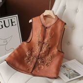 马夹背心女外搭女士上衣 欧根纱刺绣2026夏季 新中式 国风马甲薄款