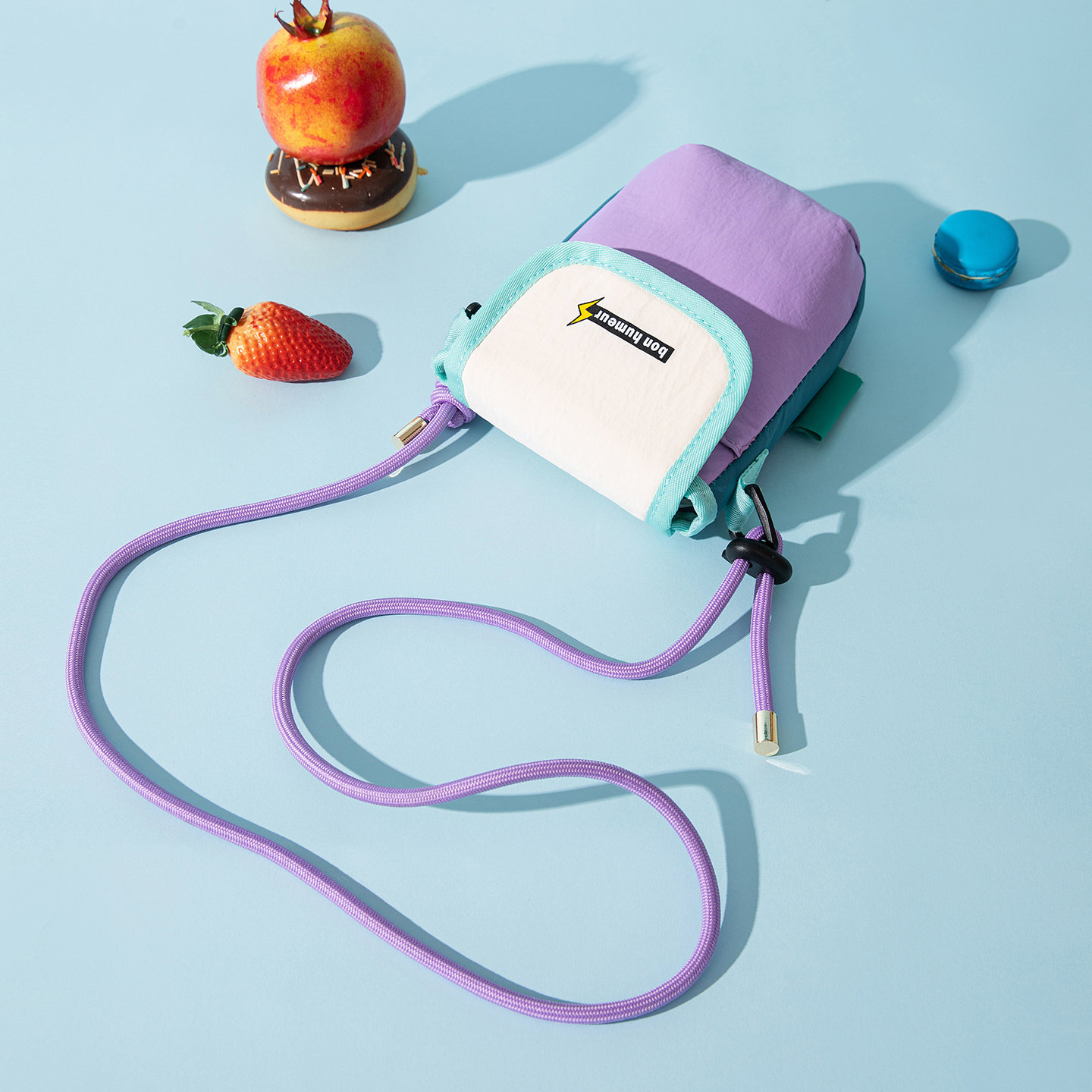 春夏新品火花小组系列复古撞色手机包出游多巴胺女包斜挎