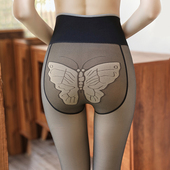 网红空姐灰打底裤 袜真假透肉透肤外穿 女秋冬加绒加厚一体无缝连裤