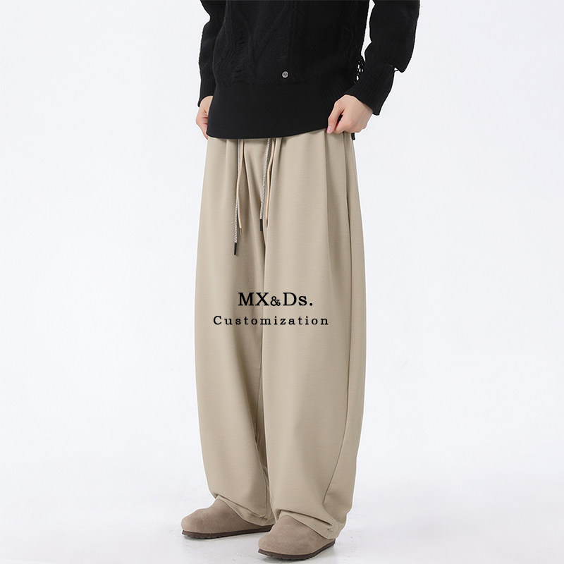2026早春新款弯刀裤宽松卫裤男款直筒长裤垂感宽松早春新款运动裤