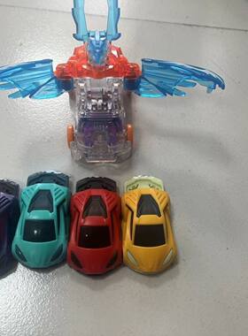正版爆裂飞车玩具四4代神兽出击疾速空翻系列入门版卡片手推变形
