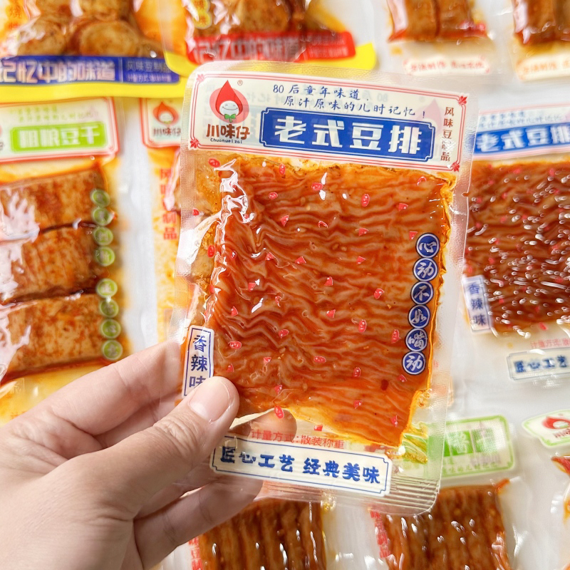 川味仔麻辣豆卷老式豆排粗粮豆干香辣五香手撕豆制品小吃零食辣条