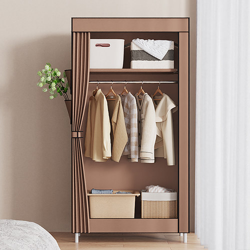 衣帽架防尘落地衣柜卧室挂衣服