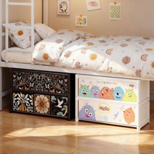 宿舍卡通床底鞋柜经济家用鞋架防尘鞋柜简易结实鞋子收纳架子多层