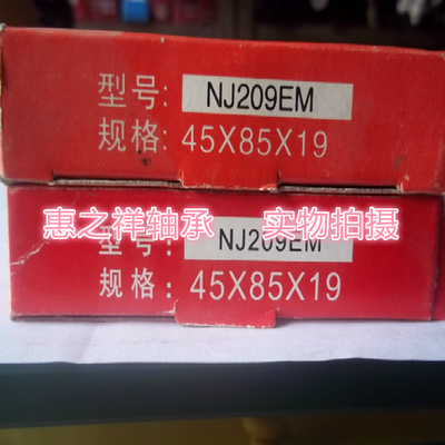 新华轴承圆柱滚子轴承铜保持架 NJ209EM 42209H 尺寸：45*85*19