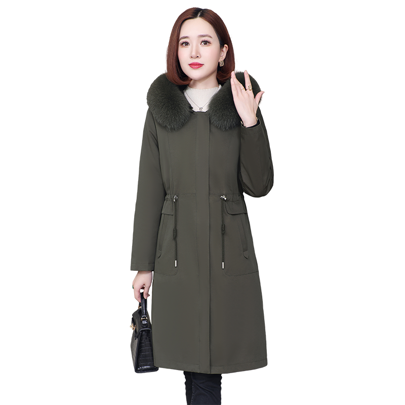 海宁派克服女冬季新款狐狸毛