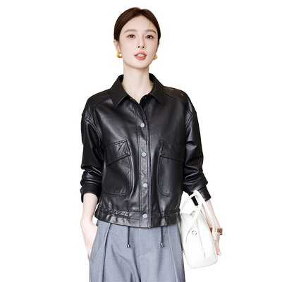 真皮皮衣女2025春秋季新款植鞣