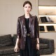 高级感收腰西装 新款 外套轻熟简约风气质 春季 海宁真皮皮衣女中长款