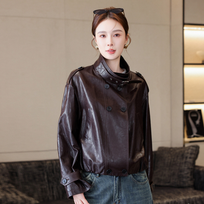 真皮皮衣女短款2025春秋季新款
