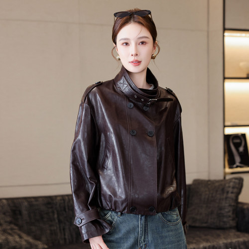 真皮皮衣女短款2026秋冬季新款
