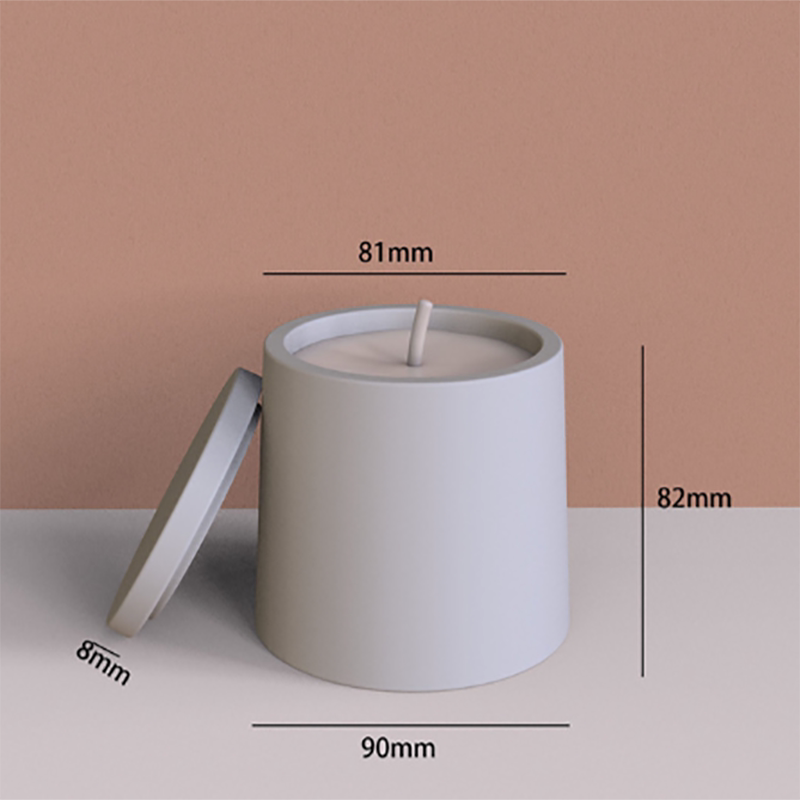 圆形水泥杯子模具花盆模具硅胶香薰蜡烛杯定制logo造型混凝土模具