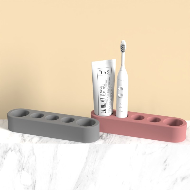 多孔牙刷架水泥置物架小烛台模具