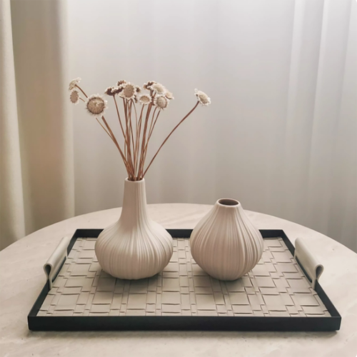 简约陶瓷家居摆件条纹花瓶模具