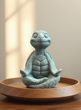 新中式禅意乌龟鱼缸造景摆件模具