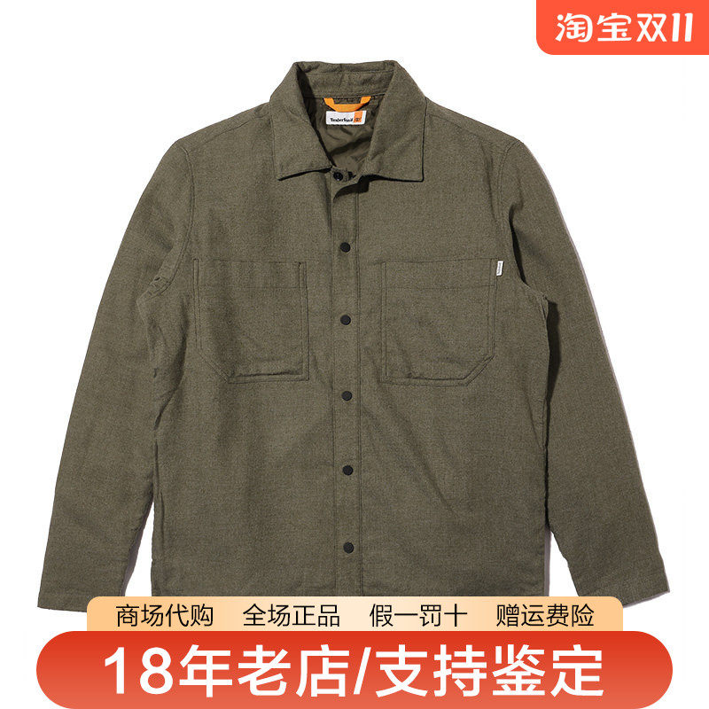 Timberland添柏岚男装户外运动夹棉保暖长袖衬衫棉服外套A6P85