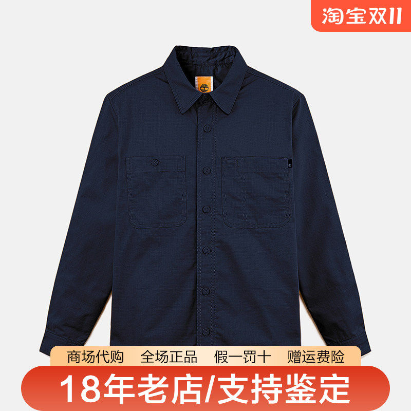 Timberland添柏岚男装户外棉质保暖加绒工装长袖衬衫外套A5MB2