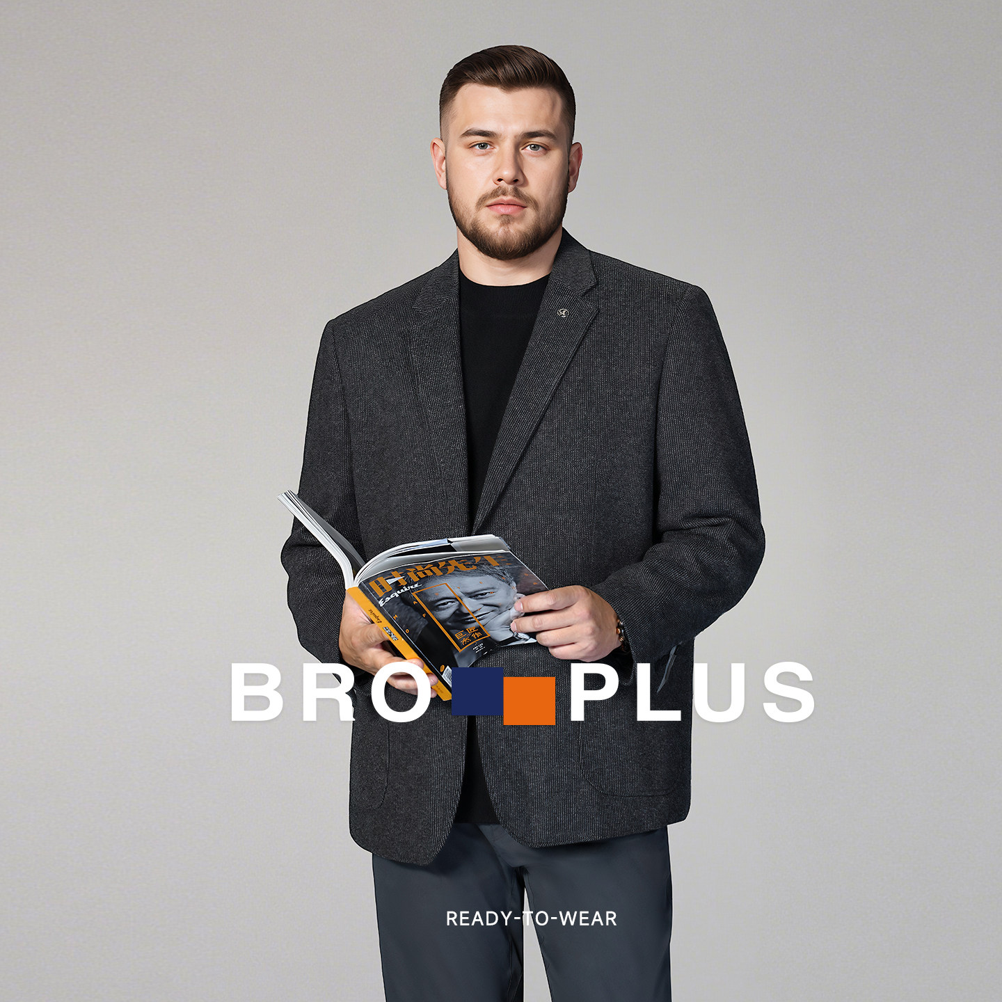 胖哥哥羊毛羽绒西服男加肥加大2025新款冬装肥佬商务休闲西装外套