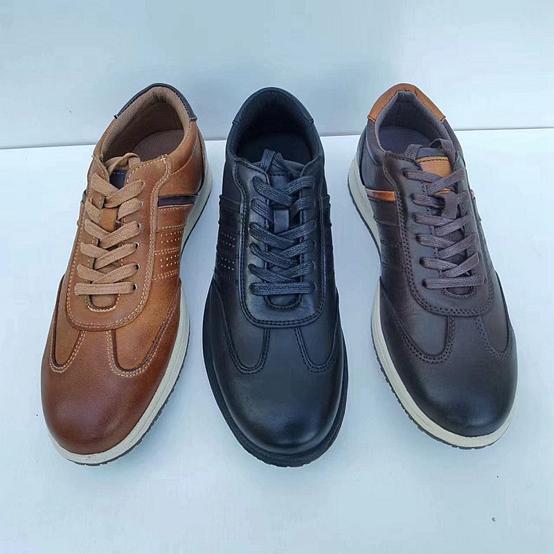 外贸鞋男真皮系带复古休闲鞋百搭