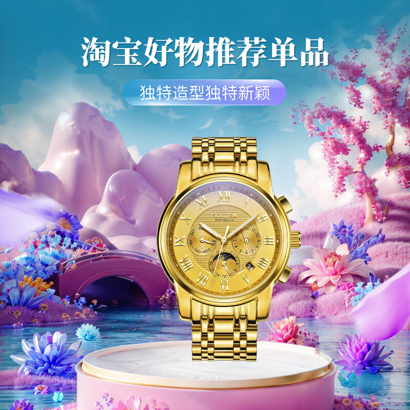 钢带商务防刮男时尚韩版轻奢腕表