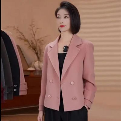 羊毛大衣短款双面呢外套女秋冬