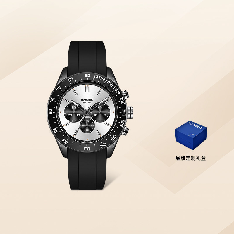 情人节礼物丨Rarone雷诺熊猫表手表男款三眼计时多功能石英腕表