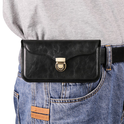 荣耀magic7壳腰包适用魔术7/6/5/4/3穿皮带挂腰保护套magic真皮卡扣横款钱包皮夹7Pro男士老人皮套至臻版