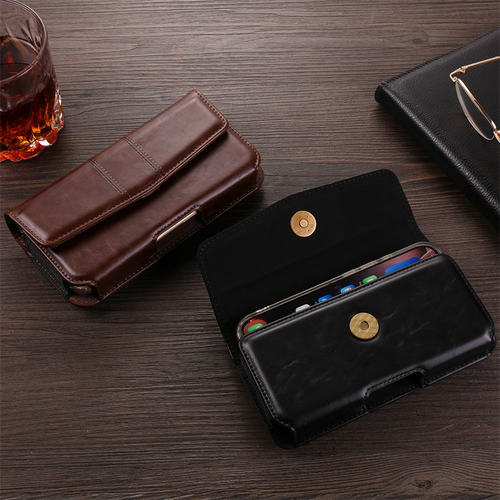 小米17/17Pro穿皮带挂腰包适用OPPOA6/A5Pro真皮夹壳vivo保护套Y5