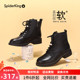 SPIDER 百搭黑色英伦风春秋单靴 新款 KING 蜘蛛王真皮马丁靴女款