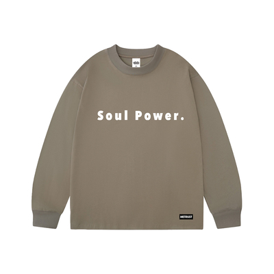 SoulPower长袖T恤蜜丘琳街头