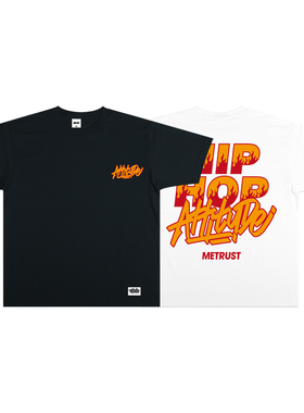 蜜丘琳嘻哈态度 HIPHOP Attitude街舞BBOY嘻哈重磅小领口短袖T恤