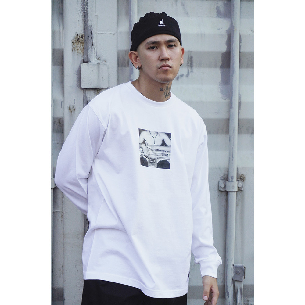 蜜丘琳国潮 复古80s嘻哈BBOY DANCER POPPIN街舞宽松小领口长袖