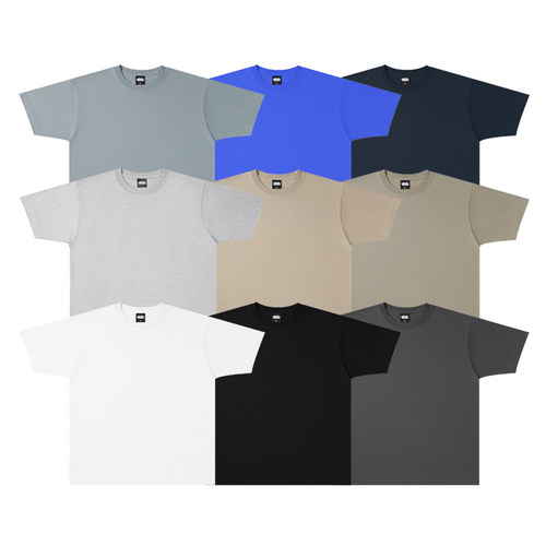 重磅纯色短袖T恤宽松oversize
