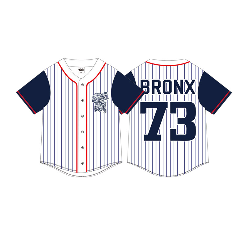 蜜丘琳BRONX 73 BBOYING 哥特美式街头嘻哈宽松网眼棒球衫短袖T恤