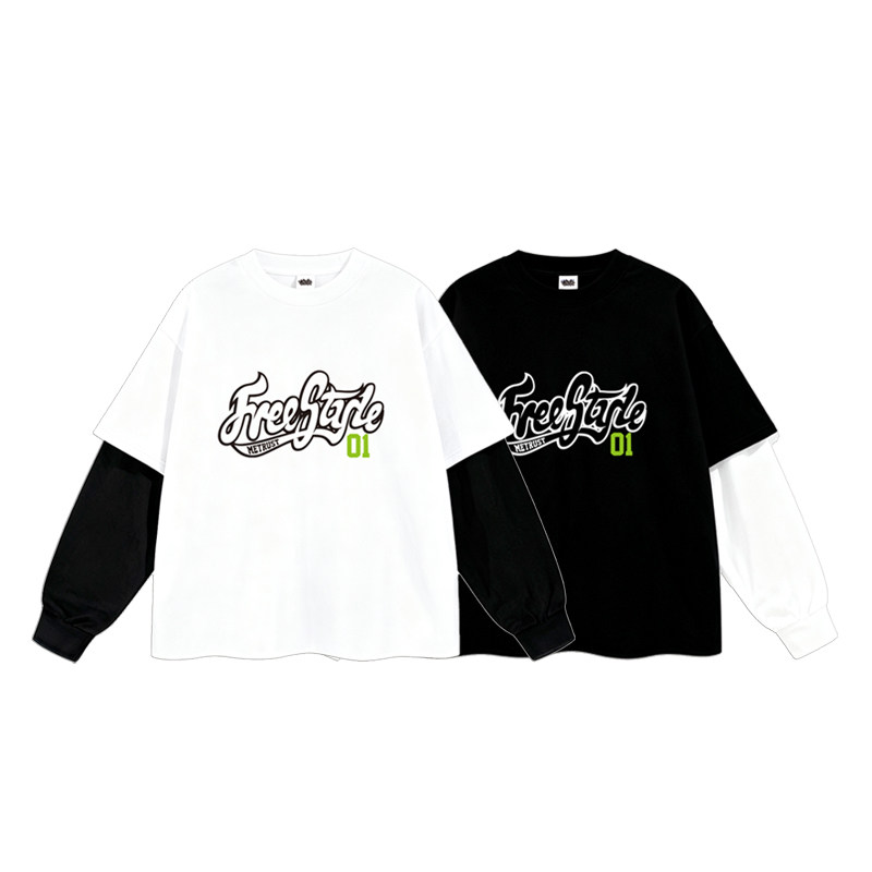 蜜丘琳FreeStyle字母印花长袖T恤