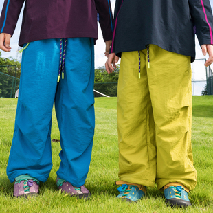 饰速干工装 儿童宽松系带装 裤 中大童装 子 男童秋装 伞兵长裤 2025新款