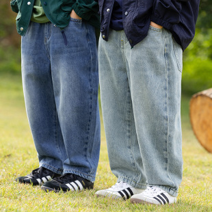 百搭裤 休闲裤 子男童春秋长裤 童装 潮 2025新款 儿童简约水洗蓝牛仔裤