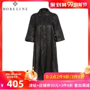 MORELINE Mulan mùa thu và mùa đông mới của phụ nữ ve áo lỏng lẻo áo khoác dài áo gió thanh lịch - Trench Coat