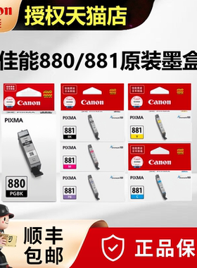 原装佳能PGI-880PGBK打印机墨盒CLI-881BK TS8280 TS9580 6280 6380 TS8380 TS9180 TS8180 TS6180 TR8580