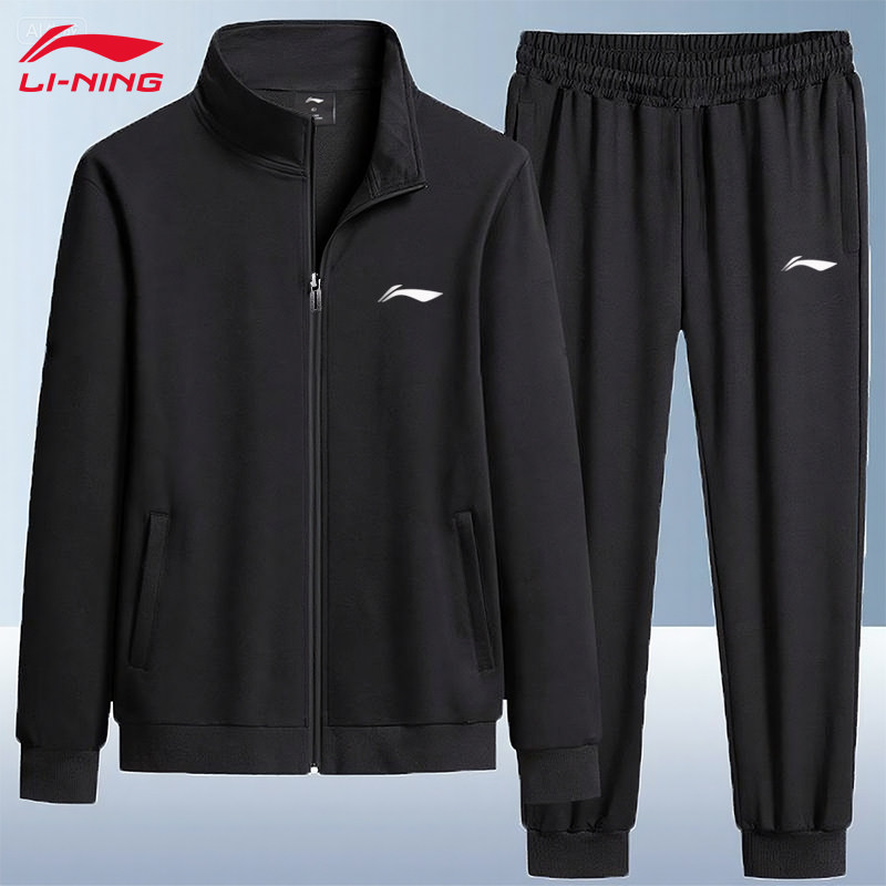 李宁运动服男套装秋季新款开衫卫衣卫裤套装休闲外套长裤两件套