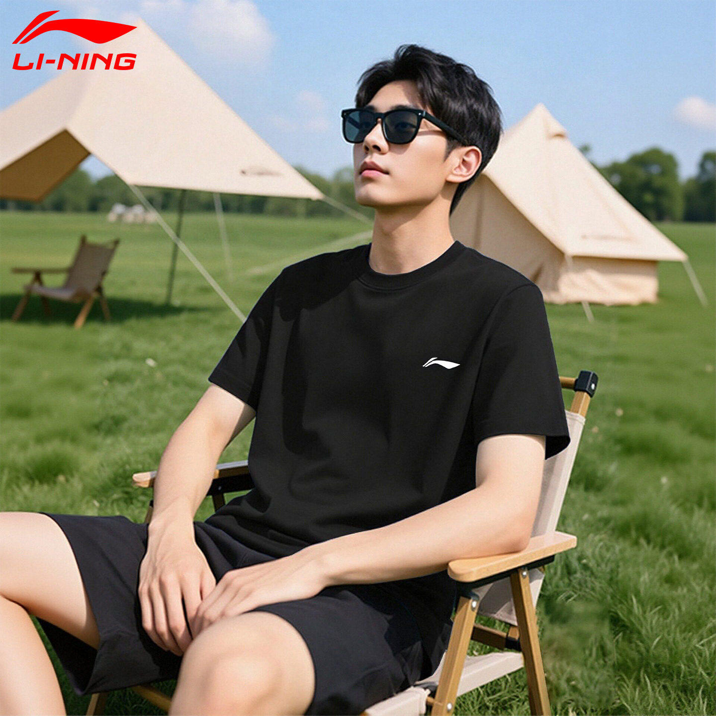 李宁速干短袖T恤男夏季新款户外透气薄款休闲运动上衣健身跑步服