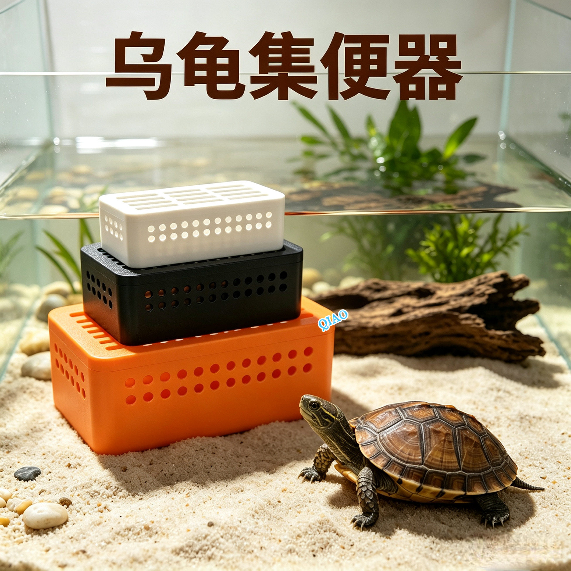 龟便收集器龟缸粪便收集器鱼缸水质净化器清洁器乌龟小鱼集便器乌