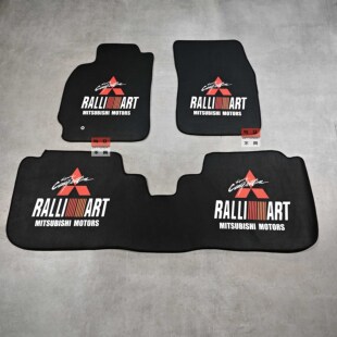 适用于三菱翼神Lancer兰瑟EVO帕杰罗菱帅菱悦JDM绒面黑色汽车脚垫