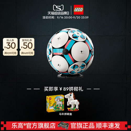 乐高43019足球积木玩具