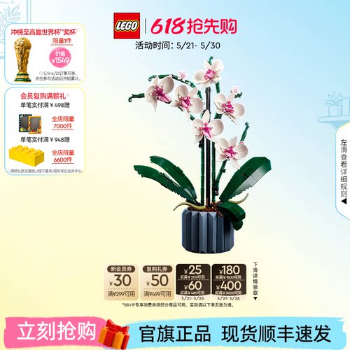 乐高10311兰花永生花积木玩具